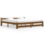 Estructura de cama madera maciza pino marrón miel 200x200 cm de vidaXL, Camas y somieres - Ref: Foro24-322011, Precio: 103,71...