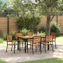 Conjunto de Comedor de Jardín 7 pcs Negro y Marrón en Sillas de jardín | Comprar online en Foru.es