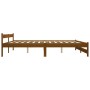 Estructura de cama madera maciza pino marrón miel 200x200 cm de vidaXL, Camas y somieres - Ref: Foro24-322011, Precio: 103,71...