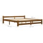 Estructura de cama madera maciza pino marrón miel 200x200 cm de vidaXL, Camas y somieres - Ref: Foro24-322011, Precio: 103,71...