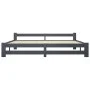 Dark gray solid pine wood bed frame 200x200 cm by vidaXL, Beds and slatted bases - Ref: Foro24-322025, Price: 107,84 €, Disco...