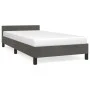 Estructura de cama con cabecero terciopelo gris oscuro 90x200cm de vidaXL, Camas y somieres - Ref: Foro24-347550, Precio: 92,...
