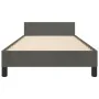 Estructura de cama con cabecero terciopelo gris oscuro 90x200cm de vidaXL, Camas y somieres - Ref: Foro24-347550, Precio: 92,...