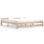 Estructura de cama madera maciza de pino 200x200 cm de vidaXL, Camas y somieres - Ref: Foro24-321997, Precio: 103,71 €, Descu...