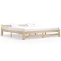 Solid pine wood bed frame 200x200 cm by vidaXL, Beds and slatted bases - Ref: Foro24-321997, Price: 102,84 €, Discount: %