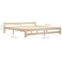 Solid pine wood bed frame 200x200 cm by vidaXL, Beds and slatted bases - Ref: Foro24-321997, Price: 102,84 €, Discount: %