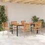 Conjunto de Comedor de Jardín 7 pcs Beige y Marrón en Sillas de jardín | Comprar online en Foru.es