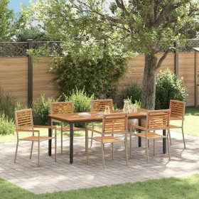 Conjunto de Comedor de Jardín 7 pcs Beige y Marrón en Sillas de jardín | Comprar online en Foru.es