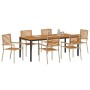 Conjunto de Comedor de Jardín 7 pcs Beige y Marrón en Sillas de jardín | Comprar online en Foru.es