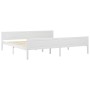 Estructura de cama de madera maciza de pino blanco 200x200 cm de vidaXL, Camas y somieres - Ref: Foro24-322109, Precio: 130,8...