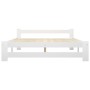Estructura de cama de madera maciza de pino blanco 160x200 cm de vidaXL, Camas y somieres - Ref: Foro24-322002, Precio: 127,3...