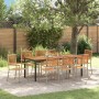 Conjunto de Comedor de Jardín 9 pcs Beige y Marrón en Sillas de jardín | Comprar online en Foru.es