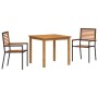 Conjunto de Comedor de Jardín 3 pcs Negro en Sillas de jardín | Comprar online en Foru.es