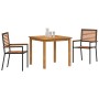 Conjunto de Comedor de Jardín 3 pcs Negro en Sillas de jardín | Comprar online en Foru.es