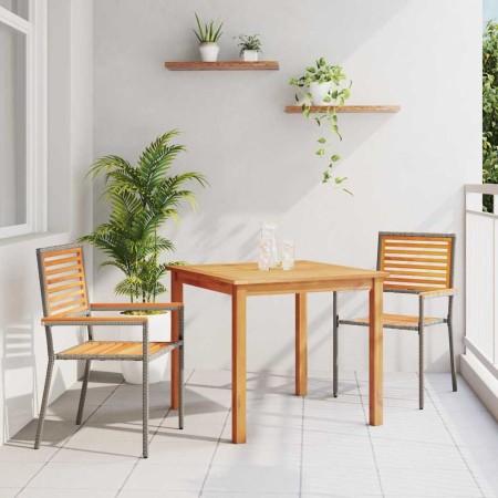 Conjunto de Comedor de Jardín 3 pcs Gris en Sillas de jardín | Comprar online en Foru.es