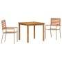 Conjunto de Comedor de Jardín 3 pcs Beige en Sillas de jardín | Comprar online en Foru.es