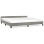 Estructura de cama con cabecero terciopelo gris claro 200x200cm de vidaXL, Camas y somieres - Ref: Foro24-347591, Precio: 134...