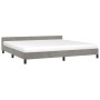 Estructura de cama con cabecero terciopelo gris claro 200x200cm de vidaXL, Camas y somieres - Ref: Foro24-347591, Precio: 134...