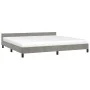 Light gray velvet bed frame with headboard 200x200cm by vidaXL, Beds and slatted bases - Ref: Foro24-347591, Price: 132,72 €,...