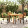 Conjunto de Comedor de Jardín 5 pcs Negro en Sillas de jardín | Comprar online en Foru.es