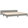 Estructura de cama con cabecero terciopelo gris claro 200x200cm de vidaXL, Camas y somieres - Ref: Foro24-347591, Precio: 134...