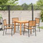 Conjunto de Comedor de Jardín 5 pcs Negro en Sillas de jardín | Comprar online en Foru.es