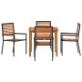 Conjunto de Comedor de Jardín 5 pcs Negro en Sillas de jardín | Comprar online en Foru.es