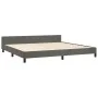Dark gray velvet bed frame with headboard 200x200 cm by vidaXL, Beds and slatted bases - Ref: Foro24-347592, Price: 133,00 €,...