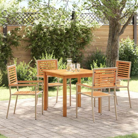 Conjunto de Comedor de Jardín 5 pcs Beige en Sillas de jardín | Comprar online en Foru.es