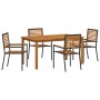 Conjunto de Comedor de Jardín 5 pcs Negro en Sillas de jardín | Comprar online en Foru.es