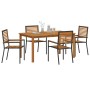 Conjunto de Comedor de Jardín 5 pcs Negro en Sillas de jardín | Comprar online en Foru.es