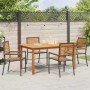 Conjunto de Comedor de Jardín 5 pcs Negro en Sillas de jardín | Comprar online en Foru.es