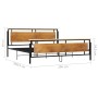 Estructura de cama de metal 200x200 cm de vidaXL, Camas y somieres - Ref: Foro24-324875, Precio: 154,01 €, Descuento: %