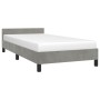Estructura de cama con cabecero terciopelo gris claro 90x200 cm de vidaXL, Camas y somieres - Ref: Foro24-347549, Precio: 91,...