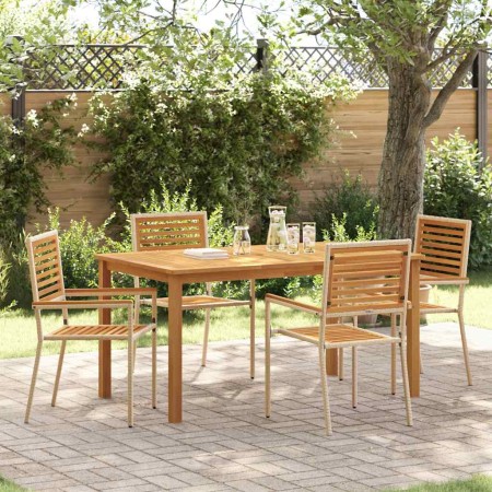 Conjunto de Comedor de Jardín 5 pcs Beige en Sillas de jardín | Comprar online en Foru.es