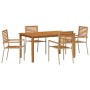 Conjunto de Comedor de Jardín 5 pcs Beige en Sillas de jardín | Comprar online en Foru.es