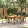 Conjunto de Comedor de Jardín 7 pcs Negro en Sillas de jardín | Comprar online en Foru.es
