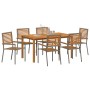 Conjunto de Comedor de Jardín 7 pcs Gris en Sillas de jardín | Comprar online en Foru.es