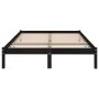 Bettgestell aus massivem schwarzem Kiefernholz, 140 x 190 cm von vidaXL, Betten und Lattenroste - Ref: Foro24-810001, Preis: ...
