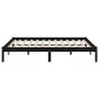 Bettgestell aus massivem schwarzem Kiefernholz, 140 x 190 cm von vidaXL, Betten und Lattenroste - Ref: Foro24-810001, Preis: ...
