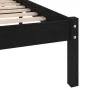 Bettgestell aus massivem schwarzem Kiefernholz, 140 x 190 cm von vidaXL, Betten und Lattenroste - Ref: Foro24-810001, Preis: ...
