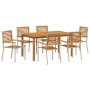 Conjunto de Comedor de Jardín 7 pcs Beige en Sillas de jardín | Comprar online en Foru.es