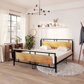 Estructura de cama de metal 180x200 cm de vidaXL, Camas y somieres - Ref: Foro24-324874, Precio: 147,54 €, Descuento: %