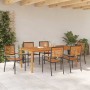 Conjunto de Comedor de Jardín 7 pcs Negro en Sillas de jardín | Comprar online en Foru.es