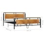 Estructura de cama de metal 180x200 cm de vidaXL, Camas y somieres - Ref: Foro24-324874, Precio: 147,54 €, Descuento: %