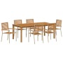 Conjunto de Comedor de Jardín 7 pcs Beige en Sillas de jardín | Comprar online en Foru.es