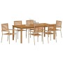 Conjunto de Comedor de Jardín 7 pcs Beige en Sillas de jardín | Comprar online en Foru.es