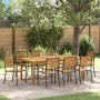 Conjunto de Comedor de Jardín 9 pcs Negro en Sillas de jardín | Comprar online en Foru.es