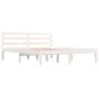 Estructura de cama madera maciza de pino blanco 140x190 cm de vidaXL, Camas y somieres - Ref: Foro24-810411, Precio: 92,52 €,...