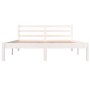 Estructura de cama madera maciza de pino blanco 140x190 cm de vidaXL, Camas y somieres - Ref: Foro24-810411, Precio: 93,68 €,...